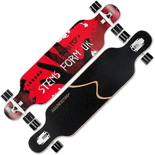  QYSZYG Professionelle Erwachsene Strassentanzbrettmanner und -Frauen des Langen Skateboards der jugendlich Anfanger verdoppeln Skateboard Skateboard (Farbe : C)