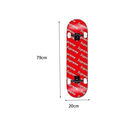  QYSZYG Anfanger Skateboard Erwachsene Double-Warping Persoenlichkeit Vielfalt optional Kurze Platte Aluminium Halterung Starke Schlagfestigkeit Skateboard (Farbe : C)