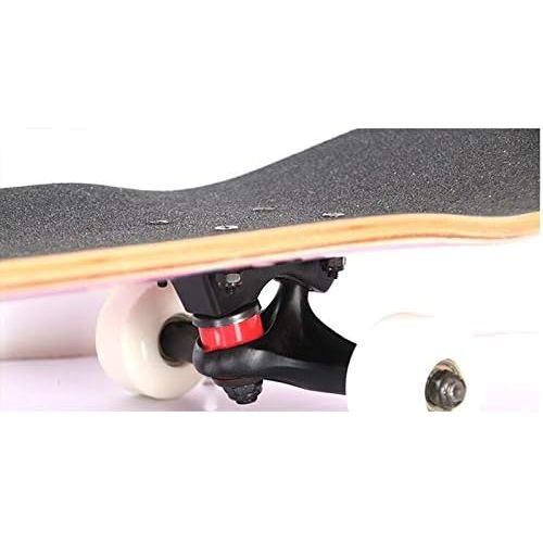  QYSZYG Anfanger Skateboard Erwachsene Double-Warping Persoenlichkeit Vielfalt optional Kurze Platte Aluminium Halterung Starke Schlagfestigkeit Skateboard (Farbe : C)