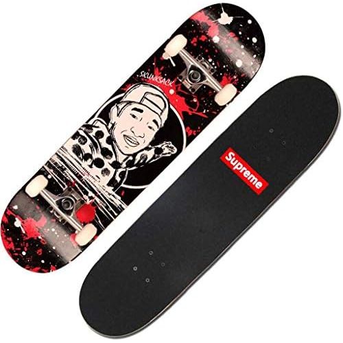  QYSZYG Anfanger Skateboard Erwachsene Double-Warping Persoenlichkeit Vielfalt optional Kurze Platte Aluminium Halterung Starke Schlagfestigkeit Skateboard (Farbe : C)