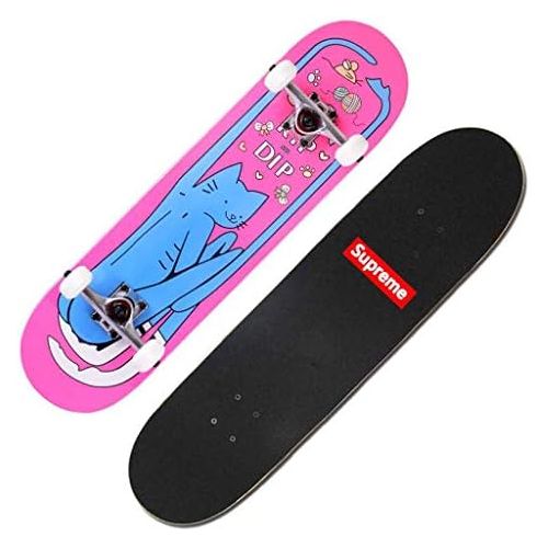  QYSZYG Grundlegende Kurze Brettgroesse des Skateboard professionellen Erwachsenen Doppelverzerrungs-Anfangers ist 79 × 20 cm Skateboard (Color : C)