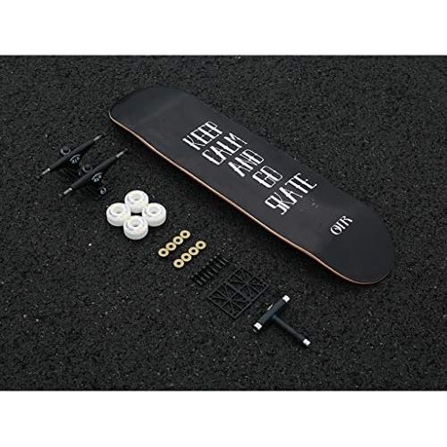  QYSZYG Skateboard-Einsteiger-Allround-Brush Street Board fuer Jungen und Madchen mit doppelt gekruemmten, coolen, Langen Rollern Skateboard (Farbe : C)