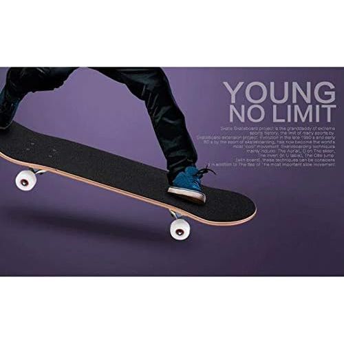  QYSZYG Persoenlichkeit Doppel Rocker Skateboard Buerste Street Fancy Skateboard Stabilitat, Komfort und Starke Tragfahigkeit 300 kg Skateboard (Farbe : B)