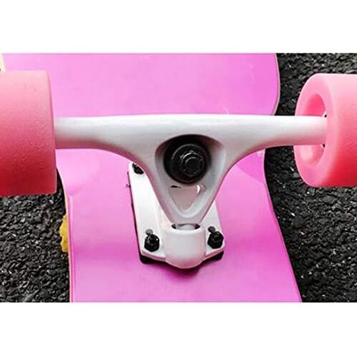  QYSZYG Brettbrett-Strassenstrassenmadchen der Longboard weiblichen Tanzbrettbuerstenstrasse super Netter rosa Skateboardanfanger Skateboard (Farbe : B)