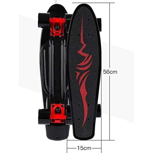  QYSZYG Kleine Fischplatte Skateboard Erwachsenen Anfanger vierradiger Roller Fischplatte Multi-Style Wahl Skateboard (Farbe : B)