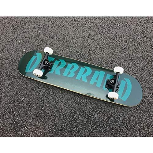  QYSZYG Anfanger Erwachsene Teen Boys und Girls Professionelle Double Rocker Allrad Highway Skateboard Skateboard (Farbe : Green)