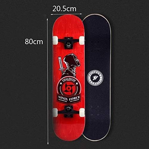  QYSZYG Skateboard Professionelles Board Double-Up-Skateboard-Anfanger Schritt fuer Schritt Brush Street-Variante fuer vierradrige Madchen Skateboard (Farbe : A)