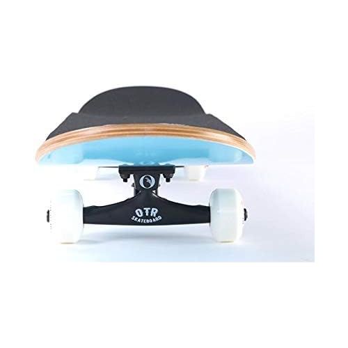  QYSZYG Doppelrutscher-Rollerfarbe des vierradrigen Skateboardjugendbeginner-Jungenmadchens erwachsenes Berufs wahlweise freigestellt Skateboard (Farbe : A)