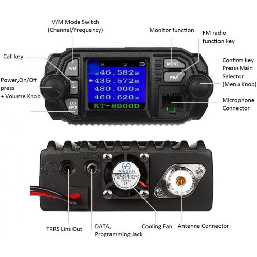  QYT KT-8900D Dual Band Mini Car Radio Mobile Transceiver