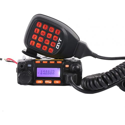  QYT KT-8900 Dual Band 25W Mini Mobile Transceiver VHF UHF Portable Ham Radio with USB Programming Cable