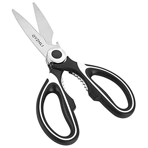  [아마존베스트]QYZHLI Heavy Duty Kitchen Scissors,Multipurpose Kitchen Shears,Stainless Steel Kitchen Scissors Set Ultra Sharp 3 Pack with Peeler