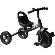 Qaba 3-Wheel Recreation Ride-On Toddler Tricycle with Bell Indoor/Outdoor - Black