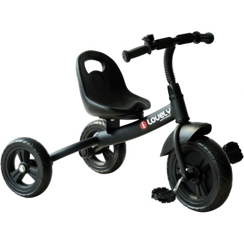  Qaba 3-Wheel Recreation Ride-On Toddler Tricycle with Bell Indoor / Outdoor - Black