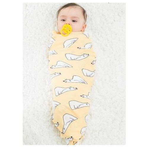  Qav Juh Bamboo Muslin Swaddle Square Blankets - 2 Pack 47x47 Horse & Whale Print Baby Receiving Blanket...