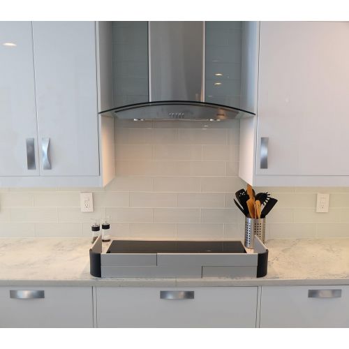  Qdos Safety QDOS Adhesive Aluminum Stove Guard - Complements Modern Kitchen Designs - Fits Cooktops &...