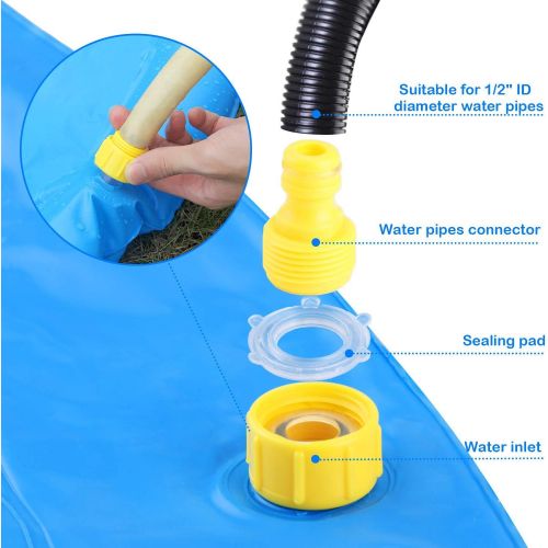  Qdreclod Sprinkler for Kids, 67 Sprinkler Pad Splash Play Mat Childrens Sprinkler Pool Summer Fun Backyard Play Outdoor Inflatable Water Toys for Children Infants Toddlers,Boys, Gi