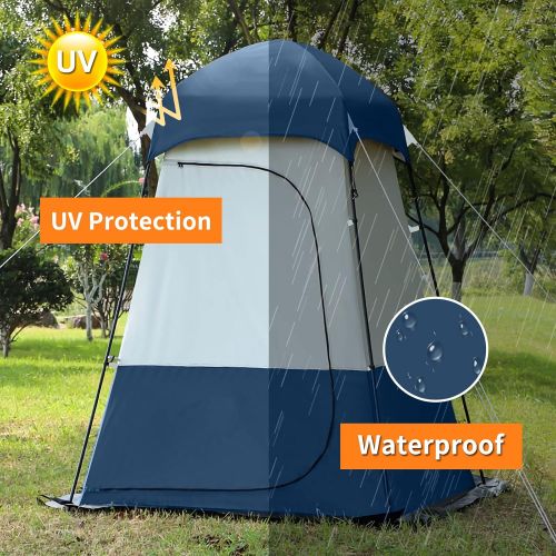  Qdreclod Shower Tent Up Privacy Tent Portable Camping Toilet Tent Outdoor Beach Dressing Changing Bathing Room Camping Privacy Shelters 5.2 ft x 5.2ft x 7.9ft Room Tent