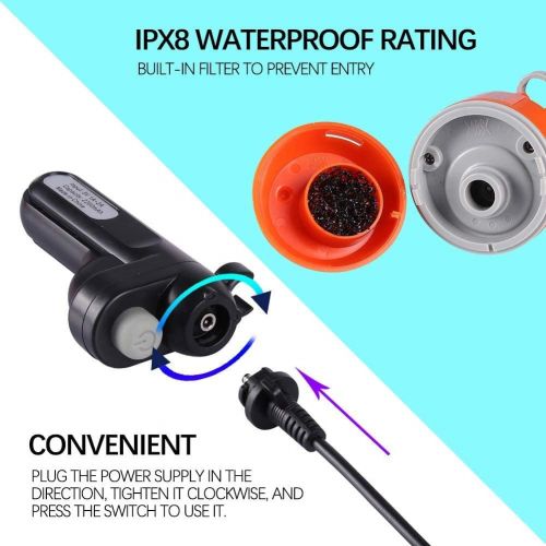  Qdreclod 3.7V Portable Camping Shower Pump Outdoor Shower USB Charging Camp Shower Electric Rechargeable Camping Shower Compact Handheld Showerhead, Shower Wat