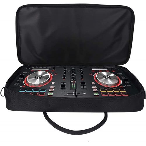 퀴 QEES Gig Bag for DJ Controllers, Heavy Duty Padded DJ Controller Case, Portable Micro Controllers Bag, DJ Bag for Multi-FX Pedals, Micro Keyboards 22.4x11.8x4