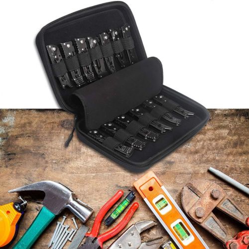 퀴 QEES 14 Slots Knife Case, Knife Display Case,Knife Organizer,Knife Roll,Pocket Knife Holder,Pocket Knife Storage Case,Butterfly Knives Case,Case Knife For Collections Pocket Knife,Tacti