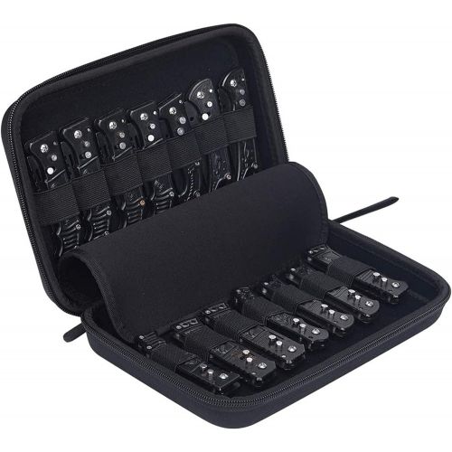 퀴 QEES 14 Slots Knife Case, Knife Display Case,Knife Organizer,Knife Roll,Pocket Knife Holder,Pocket Knife Storage Case,Butterfly Knives Case,Case Knife For Collections Pocket Knife,Tacti