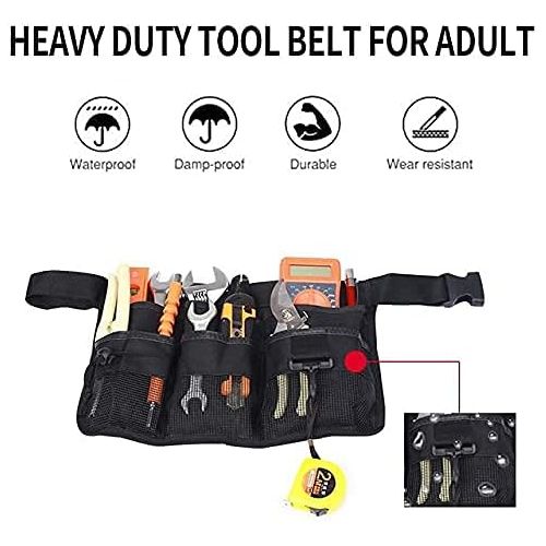 퀴 [아마존베스트]QEES Garden Belt For Women with Pockets, Gardening Apron, Tool Belt for Women, Gardening Tool Waist Apron, Adjustable Tool Apron Organizer with 8 Pockets, Hanging Pouch for Garden