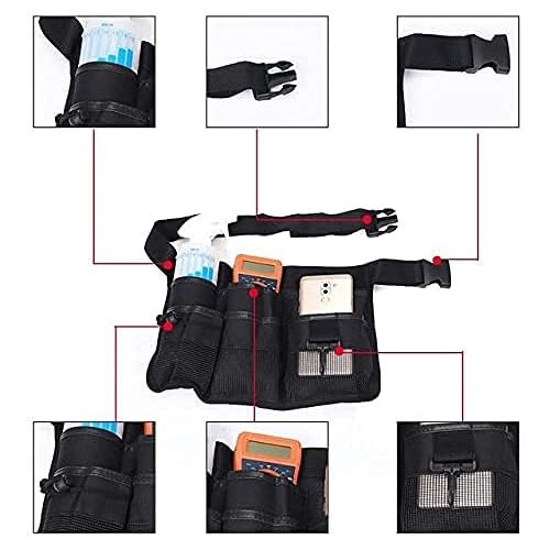 퀴 [아마존베스트]QEES Garden Belt For Women with Pockets, Gardening Apron, Tool Belt for Women, Gardening Tool Waist Apron, Adjustable Tool Apron Organizer with 8 Pockets, Hanging Pouch for Garden