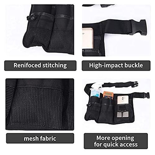 퀴 [아마존베스트]QEES Garden Belt For Women with Pockets, Gardening Apron, Tool Belt for Women, Gardening Tool Waist Apron, Adjustable Tool Apron Organizer with 8 Pockets, Hanging Pouch for Garden