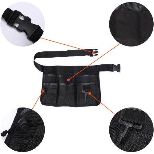 퀴 [아마존베스트]QEES Garden Belt For Women with Pockets, Gardening Apron, Tool Belt for Women, Gardening Tool Waist Apron, Adjustable Tool Apron Organizer with 8 Pockets, Hanging Pouch for Garden