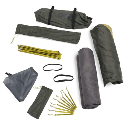  Qeedo Light Birch 3 Trekkingzelt, 2-3 Personen, Leicht, Kleines Packmass, Trekking, Camping, Aluminium Stangen, Heringe