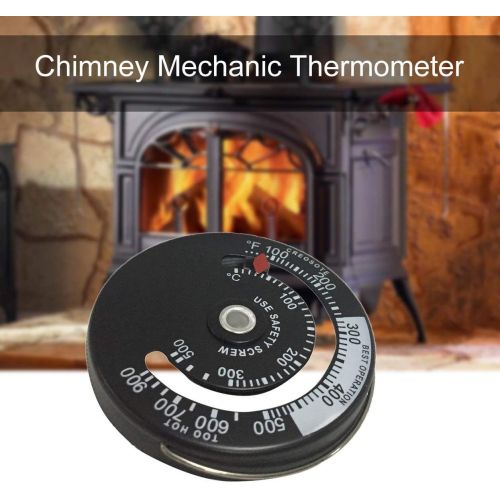  Qewmsg Wood Burning Stove High Temperature Fireplace Controller Chimney Mechanic Thermometer Safe Flue Temperature