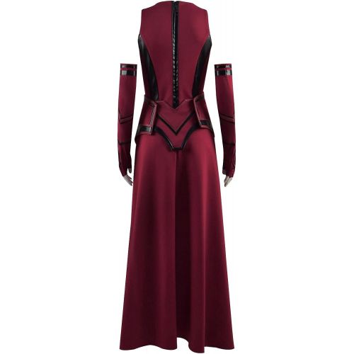  할로윈 용품Qi Pao Women Girls Wanda Maximoff Costume Red Cloak Tops Pants Scarlet Witch Cosplay Halloween Oufits