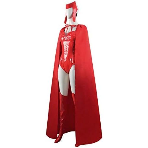  할로윈 용품Qi Pao Wanda Maximoff Costume Red Jumpsuits Cloak with Gloves Full Set Outfits for Halloween Cosplay