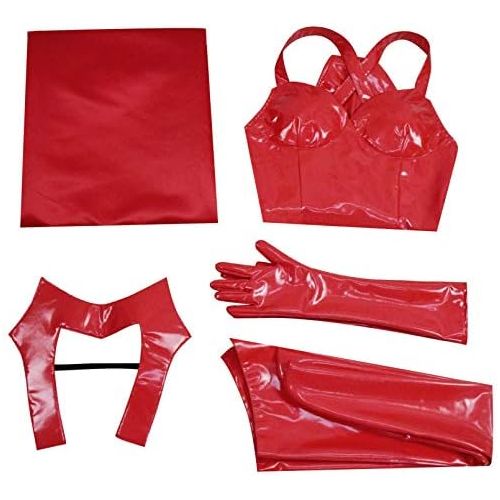  할로윈 용품Qi Pao Wanda Maximoff Costume Red Jumpsuits Cloak with Gloves Full Set Outfits for Halloween Cosplay