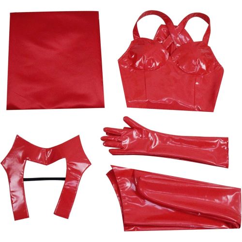  할로윈 용품Qi Pao Wanda Maximoff Costume Red Jumpsuits Cloak with Gloves Full Set Outfits for Halloween Cosplay