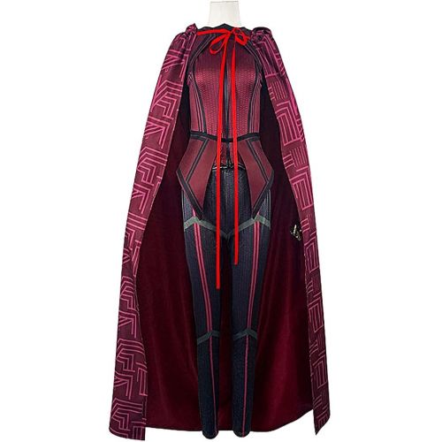  할로윈 용품Qi Pao Womens Wanda Maximoff Cosplay Costume Scarlet Witch Costume Cloak Tops Pants with Headpiece for Halloween Outfits