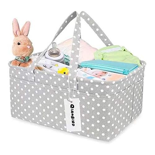  Qianbird Diaper Caddy | Diaper Caddy Organizer | Diaper Organizer Caddy | Baby Organizer | Baby Basket | Baby Gifts | Baby Items for Newborns