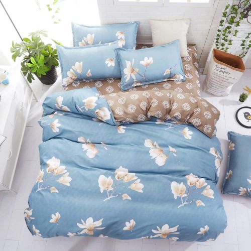  QianQianStore Grey Bedding Set Summer Bed linens 3or 4pcs/Set Duvet Cover Set Pastoral Bed Set Kids/Adult Bedding Bedclothes,sixu,Queen