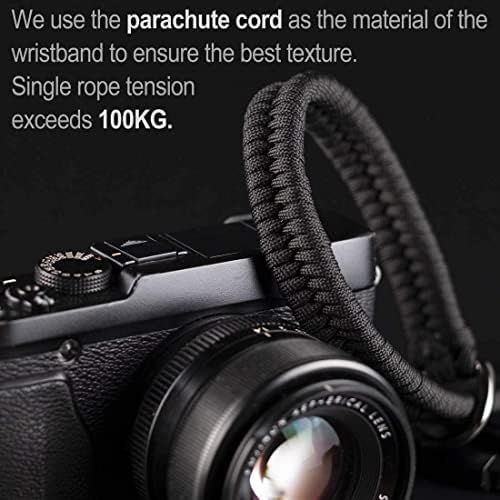  [아마존베스트]Qiang Ni Camera Wrist Strap (550 Paracord/Black) Higher-end and Safer Adjustable Camera Wrist Lanyard, Suitable for Nikon/Canon/Sony/Panasonic/Fujifilm/Olympus DSLR or Mirrorless Camera Han