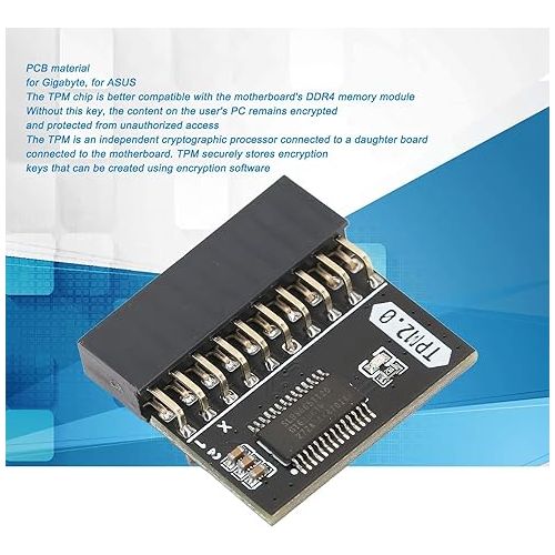  Asus Tpm Module Tpm 2.0 Encryption Security Module PCB Tpm 2.0 Encryption Security Module 20Pin 2 10P Standalone Crypto Processor Tpm 2.0 Module for Win11 for Gigabyte for Asus