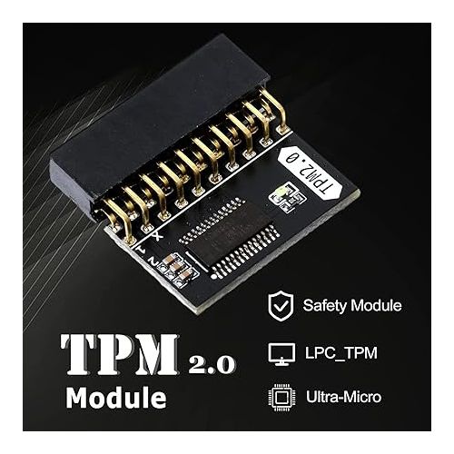  Asus Tpm Module Tpm 2.0 Encryption Security Module PCB Tpm 2.0 Encryption Security Module 20Pin 2 10P Standalone Crypto Processor Tpm 2.0 Module for Win11 for Gigabyte for Asus