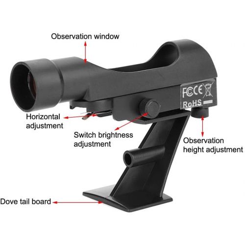  Qiilu Red Dot Finder Scope, Telescope Red Dot Viewfinder Star Finder Scope for 80EQ 80/90DX SE Astro Telescope