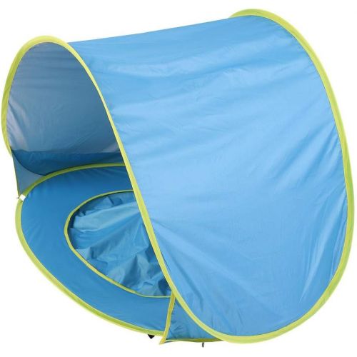  Qiilu Ultra Portable Shade Tent, Infant UV Protection Baby Beach Tent Waterproof Shade Pool Sun Shelter