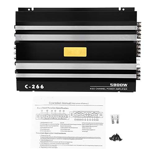  [아마존베스트]-Service-Informationen Qiilu Car Amplifier Audio, Car Stereo Audio Amplifier Speaker Power Amplifier 12V 5800W 90dB Universal for Truck