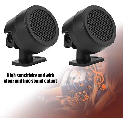  Qiilu Car Speaker Tweeter Black 1 Pair 2 Pcs 12 V 500 W with 4 Screws