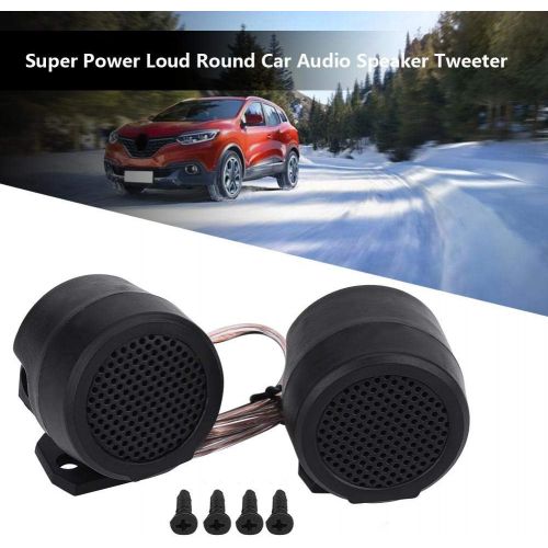  Qiilu Car Speaker Tweeter Black 1 Pair 2 Pcs 12 V 500 W with 4 Screws