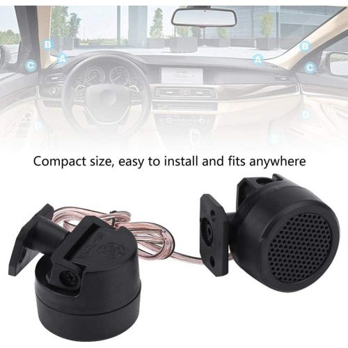  Qiilu Car Speaker Tweeter Black 1 Pair 2 Pcs 12 V 500 W with 4 Screws