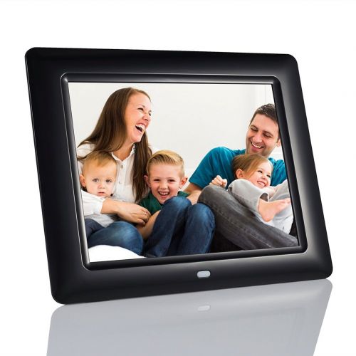  Qike 8 inch High Resolution Ultrathin Digital Photo Picture Frame HD Wide Screen With Wireless Remote Control,Black