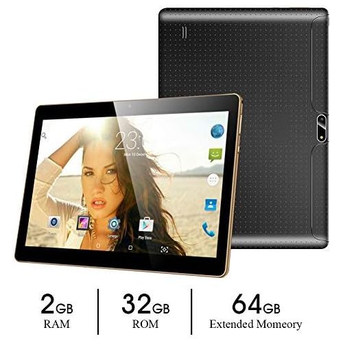  [아마존베스트]Qimaoo 10 Inch Tablet with 2GB RAM, 32GB ROM, Android 8.1 Operating System, Quad Core CPU, IPS HD (1280 x 800), Dual Camera, Two SIM Card Slots, 3G tablet, WiFi/GPS/Bluetooth Suppo