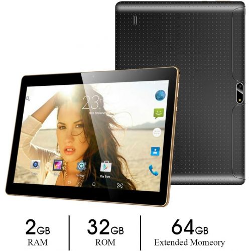  [아마존베스트]Qimaoo 10 Inch Tablet with 2GB RAM, 32GB ROM, Android 8.1 Operating System, Quad Core CPU, IPS HD (1280 x 800), Dual Camera, Two SIM Card Slots, 3G tablet, WiFi/GPS/Bluetooth Suppo